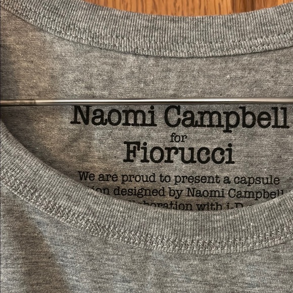 NWT Naomi Campbell Gray Fiorucci Graphic T-Shirt medium - Picture 3 of 4